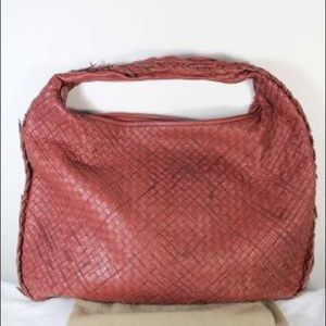 Bottega venetta pink intrecciato nappa bag